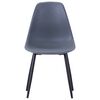 vidaXL Dining Chairs 2 pcs Grey PP