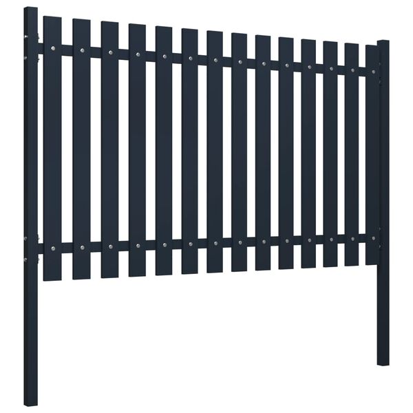 vidaXL Fence Panel Anthracite 178x100 cm Powder-coated Steel