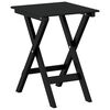 vidaXL Side Table Foldable Black Solid Wood Poplar
