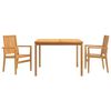 vidaXL 3 Piece Garden Dining Set Solid Wood Teak