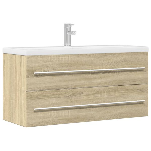 vidaXL Sink Cabinet Sonoma Oak 100x38.5x48 cm Engineered Wood