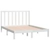 vidaXL Bed Frame without Mattress White 135x190 cm Double Solid Wood Pine