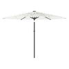 vidaXL Garden Parasol with Steel Pole White 288x288x225 cm
