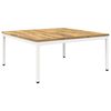 vidaXL Coffee Table Whitewash 98 x 100.5 x 45 cm Solid Acacia Wood