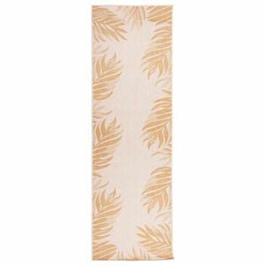 vidaXL Outdoor Flatweave Rug 80x250 cm Leaf Pattern