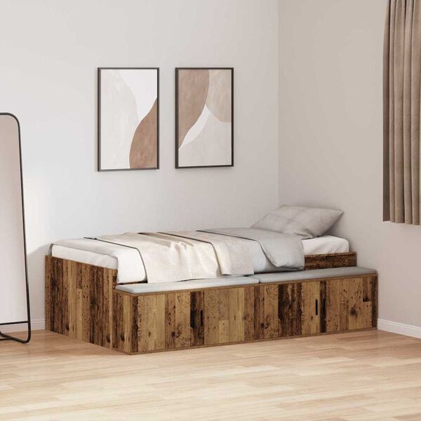 vidaXL Bed Frame with Drawer Artisan Oak 70 x 190 cm Engineered Wood
