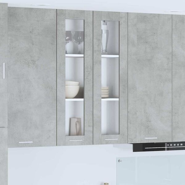 vidaXL Hanging Cabinet Concrete Grey 60 x 31 x 100 cm Engineered Wood