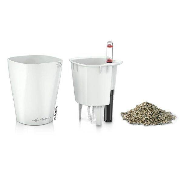 LECHUZA Planter MINI DELTINI ALL-IN-ONE White
