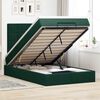 vidaXL Ottoman Bed with Mattresses Dark Green 120x200cm Velvet