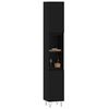 vidaXL Bathroom Cabinet Black 30x30x190 cm Engineered Wood