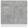 vidaXL Drawer Bottom Cabinet Lyon Concrete Grey 80x46x81.5 cm Engineered Wood