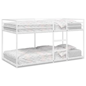 vidaXL Bunk Bed without Mattress White 75x190 cm Steel