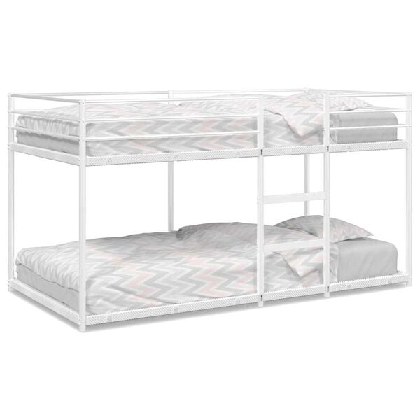 vidaXL Bunk Bed without Mattress White 75x190 cm Steel