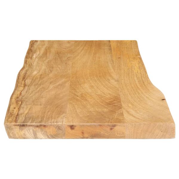 vidaXL Table Top 80x40x2.5 cm Live Edge Solid Wood Mango