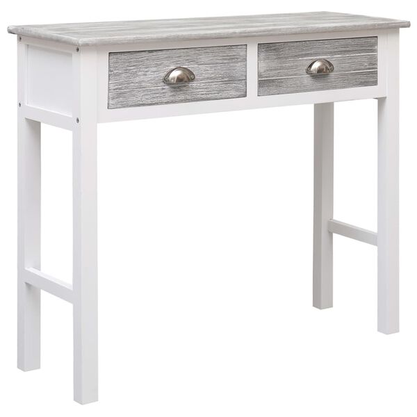 vidaXL Console Table Grey 90x30x77 cm Wood