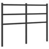 vidaXL Metal Replace Headboard Black 120 cm