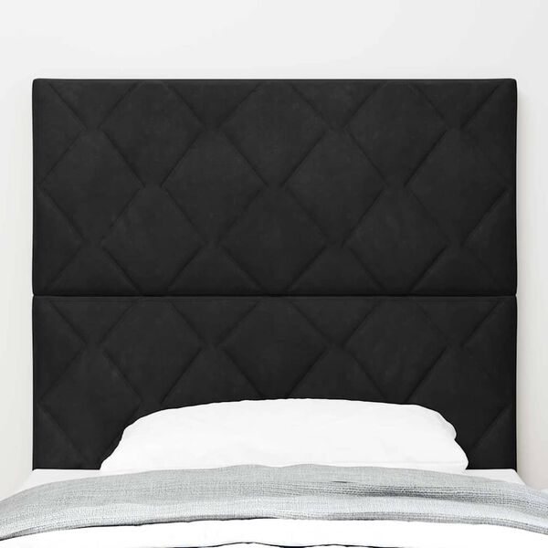 vidaXL Headboard Height Adjustable with Headboard Black 90 cm Velvet