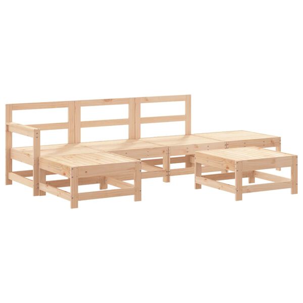 vidaXL 6 Piece Garden Lounge Set Solid Wood Pine