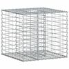vidaXL Gabion Raised Bed 60 x 60 x 55 cm Galvanised Steel Silver