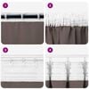 vidaXL Blackout Curtains with Rings 2 pcs Dark Brown 225 x 140 cm