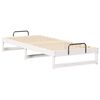 vidaXL Bed Frame White 80 x 220 cm Solid Pine Wood