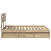 vidaXL Bed Frame with Headboard Sonoma 140 x 190 cm Solid Pine Wood