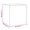 vidaXL Planter Box High Gloss White 40x40x40 cm Engineered Wood