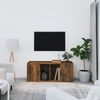 vidaXL TV Cabinet Smoked Oak 100x35x40 cm Engineered Wood