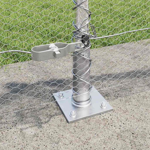 vidaXL Fence Post Silver 50 x 0.4 m (13 mm mesh) Steel