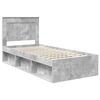 vidaXL Bed Frame Concerte Grey 100 x 200 cm Solid Pine Wood