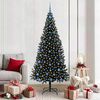 vidaXL Christmas Tree with 300 LEDs with Stand Black 210 cm PVC
