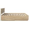 vidaXL Bed Frame Sonoma Oak 200 x 200 cm Engineered Wood