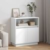 vidaXL LED Sideboard White 71 x 34.5 x 75 cm Engineered Wood