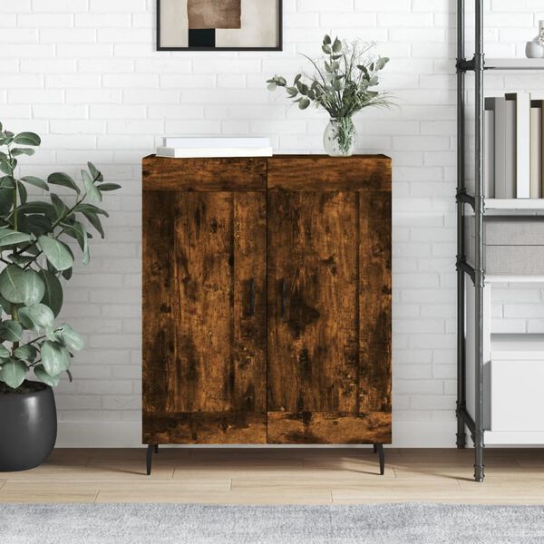 vidaXL Sideboard Smoked Oak 69.5x34x90 cm Engineered Wood