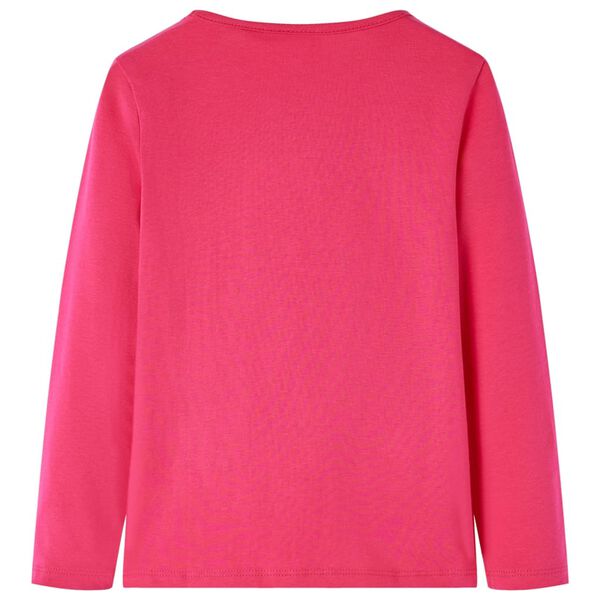 Kids' T-shirt with Long Sleeves Bright Pink 92