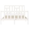 vidaXL Bed Frame without Mattress White 140x190 cm Solid Wood Pine