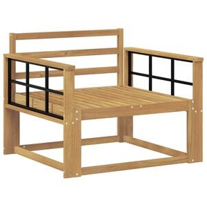vidaXL Outdoor Middle Sofa Solid Acacia Wood White