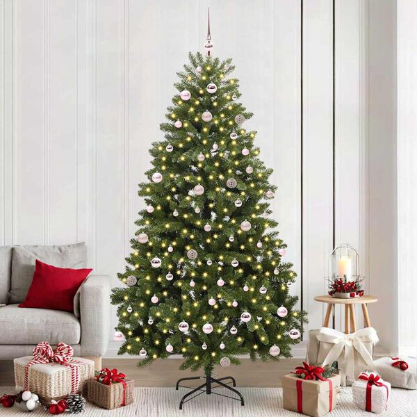 vidaXL Artificial Christmas Tree Green 240 cm PVC and Metal