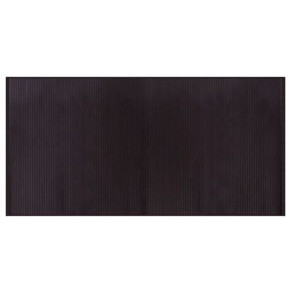 vidaXL Rug Rectangular Dark Brown100x200 cm Bamboo