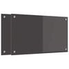 vidaXL Kitchen Backsplash 2 pcs Dark Grey 70 x 40 cm Tempered Glass