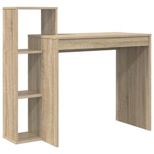 vidaXL Desk Sonoma Oak Engineered Wood 100 x 40 x 90 cm