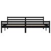 vidaXL Bed Frame without Mattress Black Solid Wood 200x200 cm