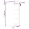 vidaXL Sliding Door ORKDAL Brown 73.5 x 211 cm Solid Pine Wood