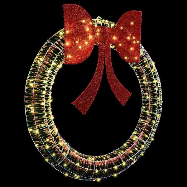 vidaXL Wreath with 150 LEDs Warm white 121 x 121 x 10 cm PET