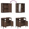 vidaXL 2 Piece Bathroom Furniture Set Brown Oak Engineered Wood