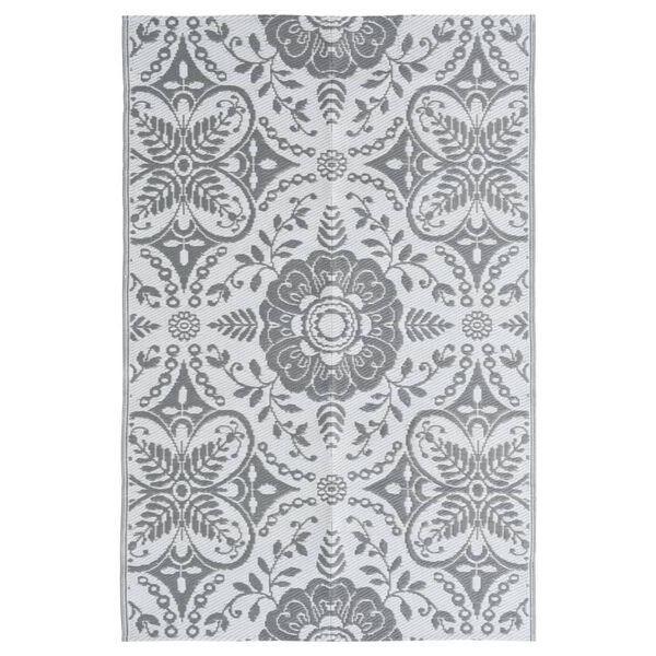 vidaXL Outdoor Carpet ARAKIL Light Grey 120x180 cm PP