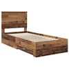 vidaXL Bed Frame with Headboard Old Wood 90 x 200 cm Engineered Wood