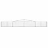 vidaXL Arched Gabion Baskets 3 pcs 400x50x40/60 cm Galvanised Iron