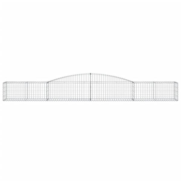 vidaXL Arched Gabion Baskets 3 pcs 400x50x40/60 cm Galvanised Iron