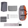 vidaXL Family Tent with Roof Grey and Orange 460 x 430 x 214 cm